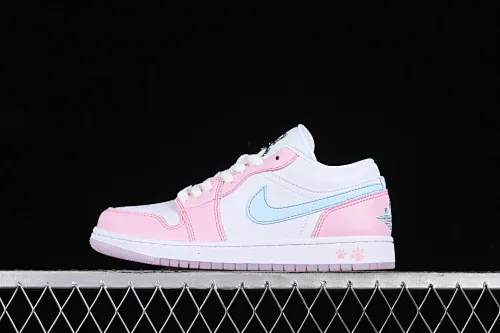 All categories Air Jordan Jordan series basketball shoes Air Jordan 1 Low Z version Air Jordan 1 Low "White/Pink Foam/Glacier Blue" AJ1 Joe 1 Valentine's Day low-top cultural casual sneakers HM3706-141
